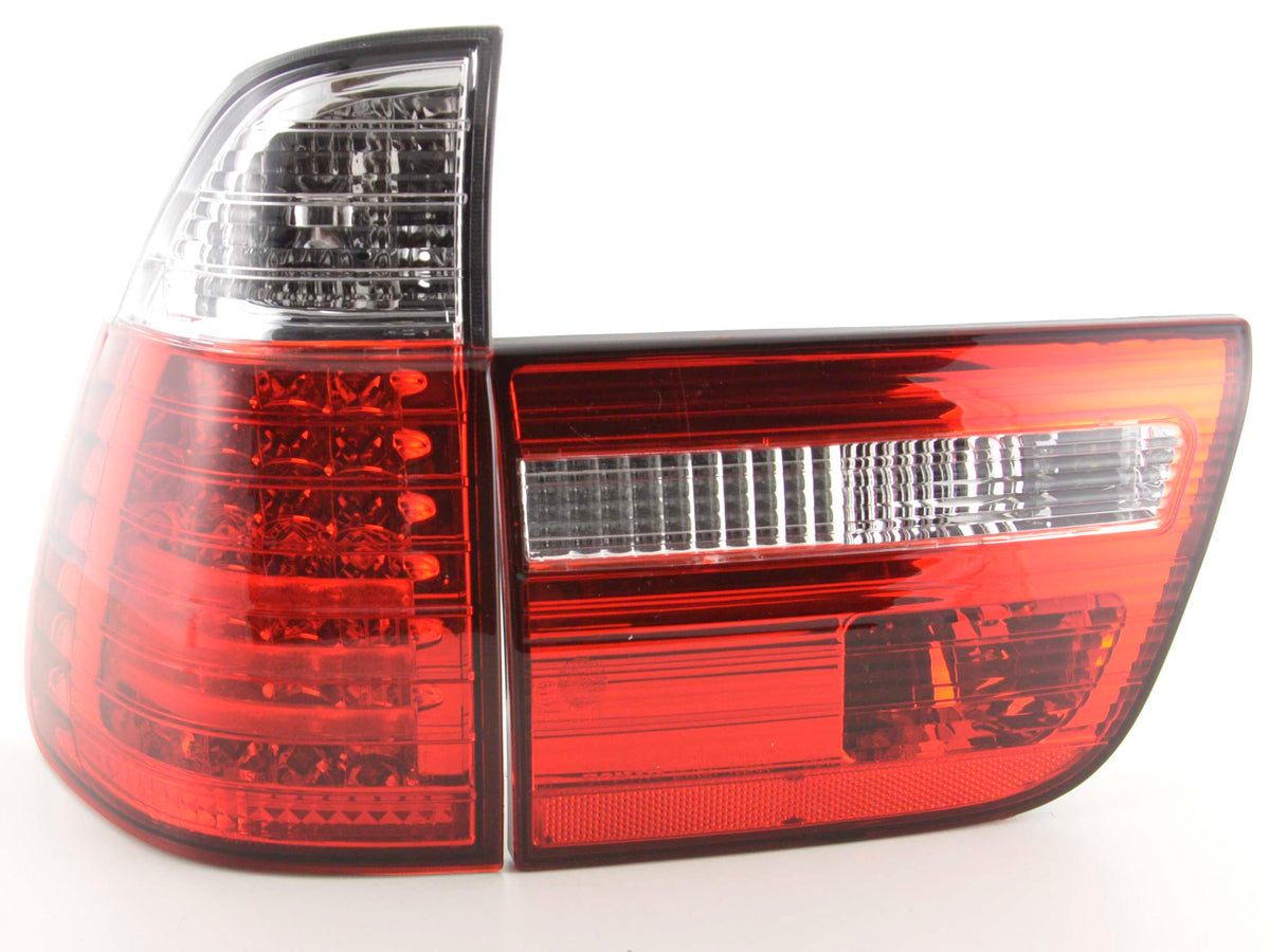 LED Rückleuchten Set BMW X5 Typ E53 98-02 klar/rot LED Rückleuchten Set BMW X5 Typ E53 98-02 klar/rot